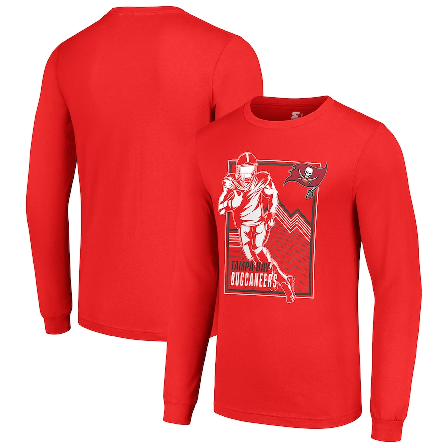 Men Tampa Bay Buccaneers red 2024 NFL Long sleeve T Shirts